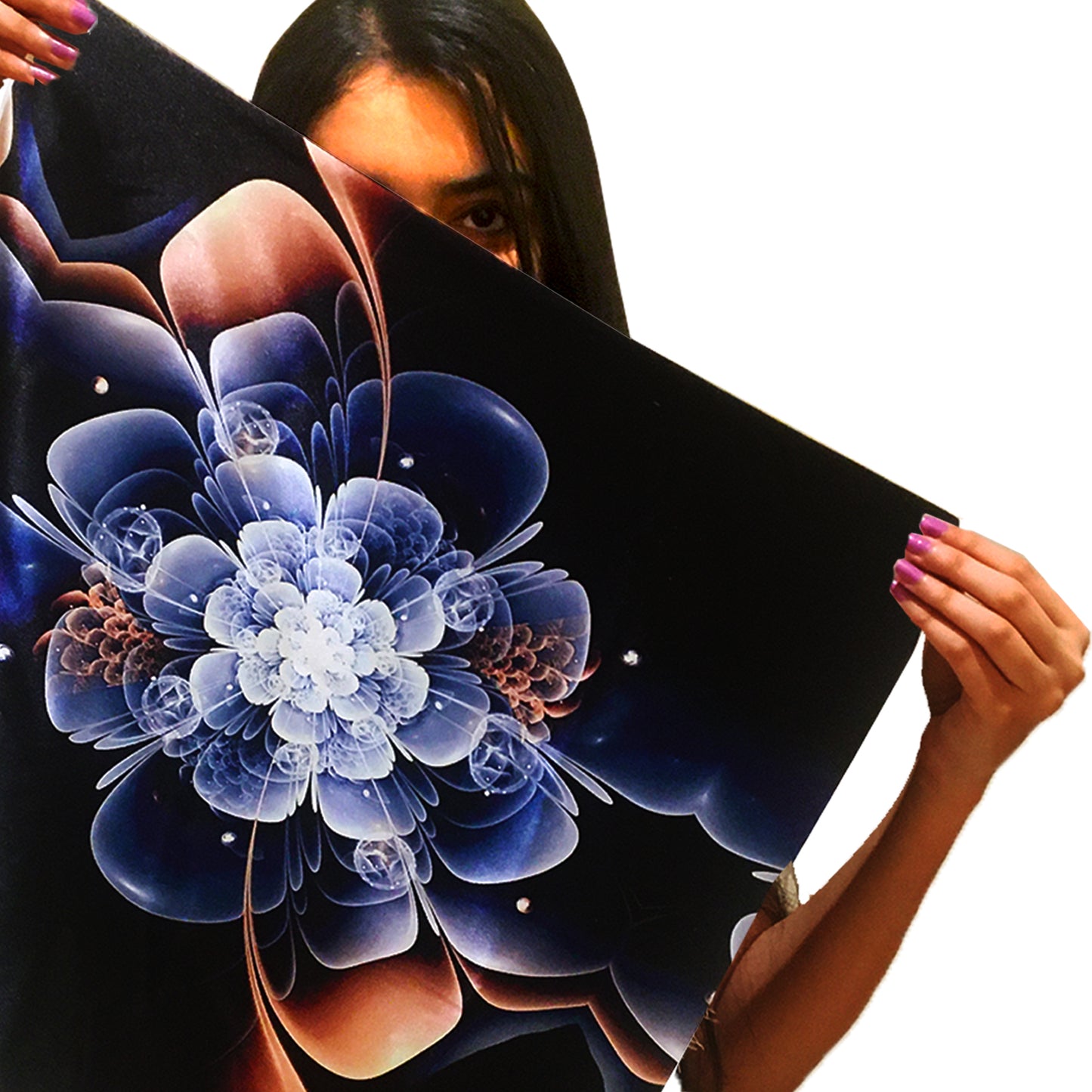 SASHION Silk Satin Scarf – Cosmic Kaleidoscope